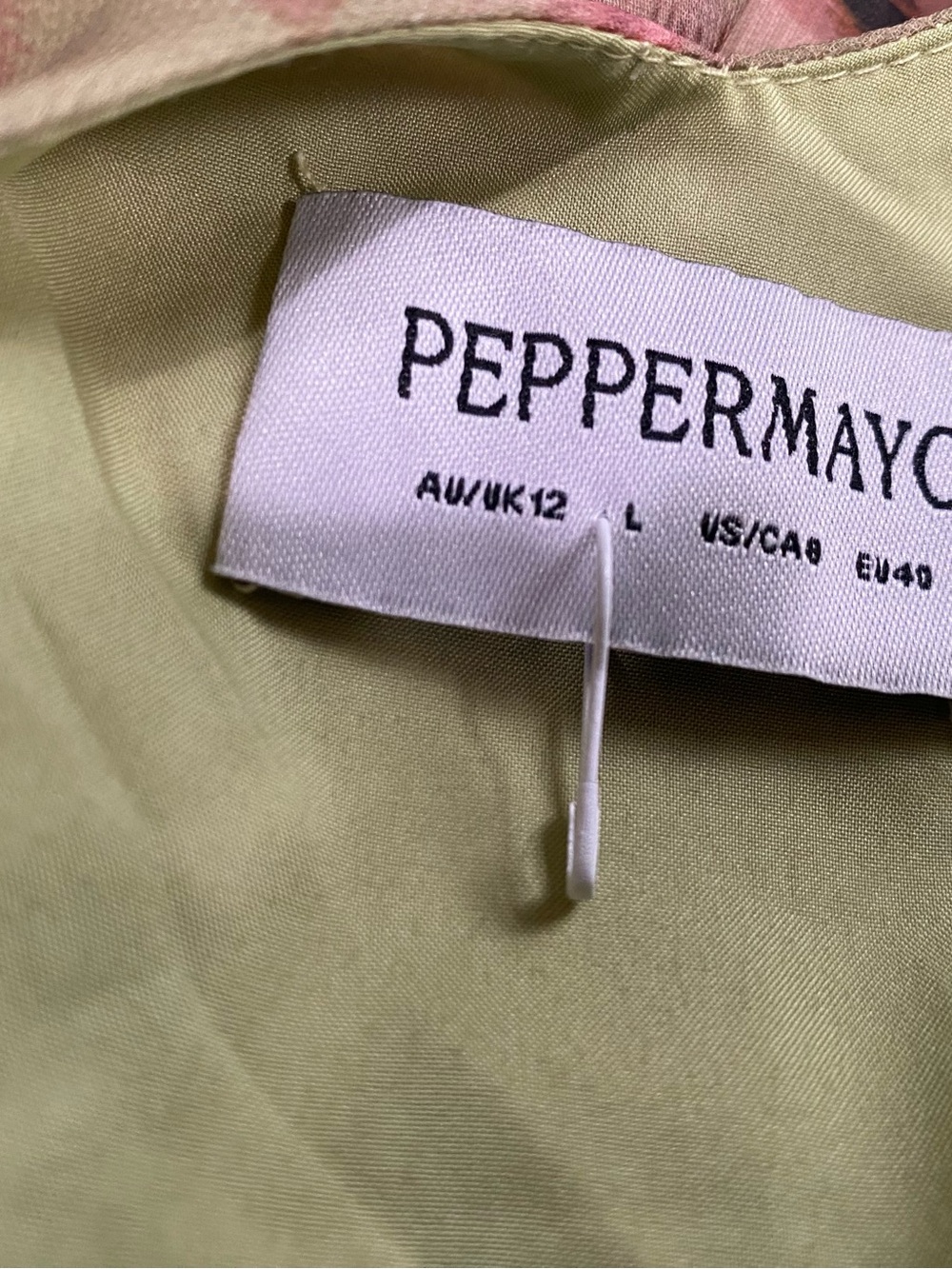 Peppermayo Kiska Mini Dress in Swirl Leo halter tie US size 8 - Picture 8 of 9